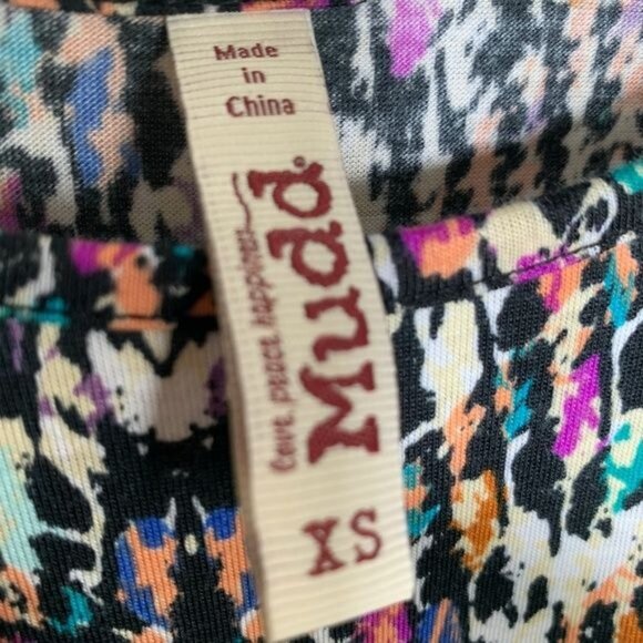 Mudd Maxi Dress XS Black Multicolor Print Sleeveless Casual Boho Sundress - Picture 8 of 9